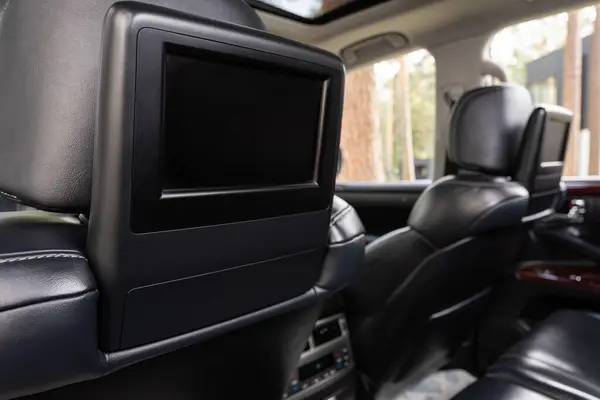 stock image Novosibirsk, Russia -  July 10, 2024: Lexus LX570, Close-up of a car panel with a monitor for design, radio, player and control buttons.