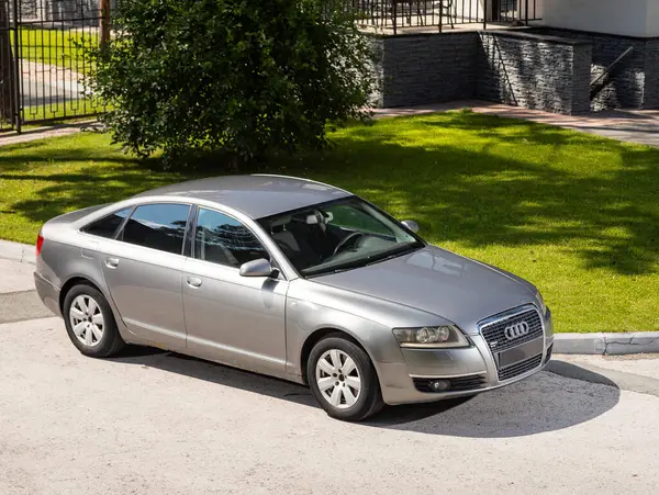 stock image Novosibirsk, Russia -  July 10, 2024: Audi A6 parked in city. No other car and people. 