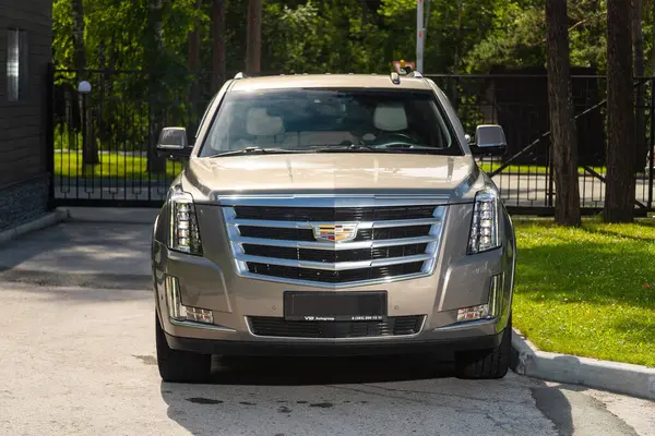 stock image Novosibirsk, Russia -  July 10, 2024: Cadillac Escalade,   parked in city. No other car and people. 