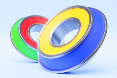 3D görüntüleme, mükemmel şekil, estetik, soyut şekilli renkli arkaplan, kıvrımlı renk çizgileri, fütürist enerji kavramı