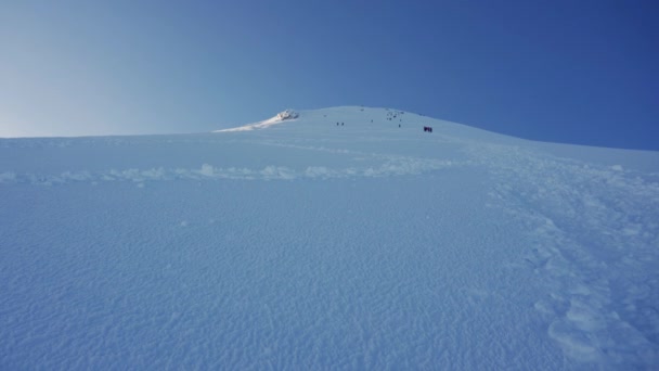 Cumbre Está Cubierta Por Glaciar Rocoso Occidental Imágenes Alta Calidad — Vídeos de Stock