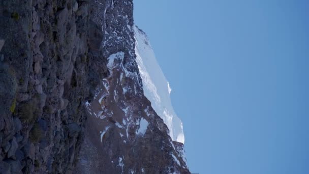 Una Ruta Ascenso Cumbre Del Volcán Citlaltepetl Más Alta México — Vídeos de Stock