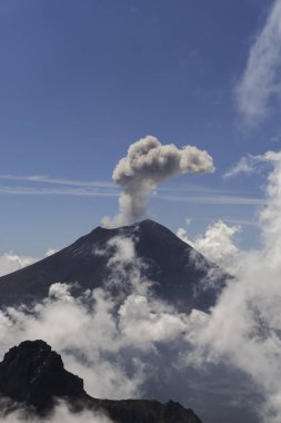 Active Popocatepetl volcano in Mexico. High quality photo clipart