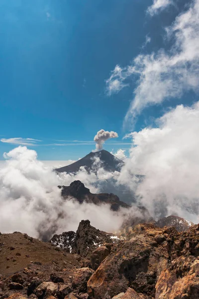 Uma Erupção Vulcânica Popocatepetl México Foto Alta Qualidade — Fotografia de Stock