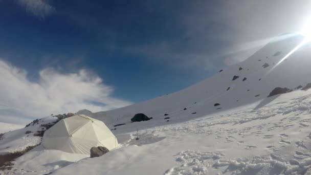 Vysoký Tábor Sopky Chimborazo — Stock video