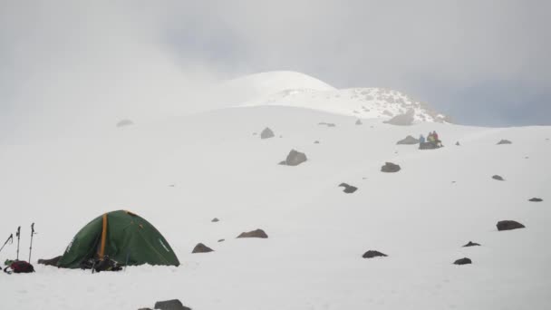 Wysoki Obóz Wulkanu Chimborazo Ekwadorze — Wideo stockowe