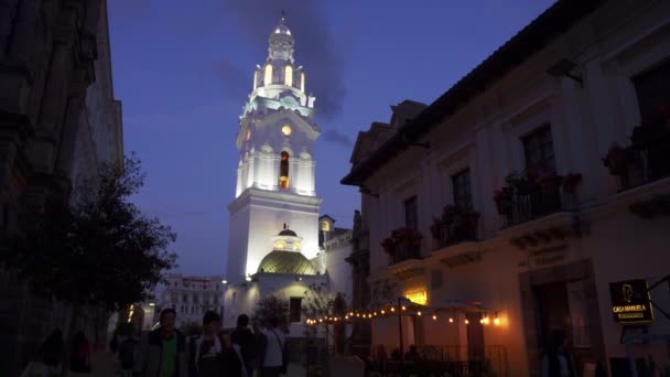 Plaza Grande Metropolitan Cathedral Quito Ecuador — Stock videók