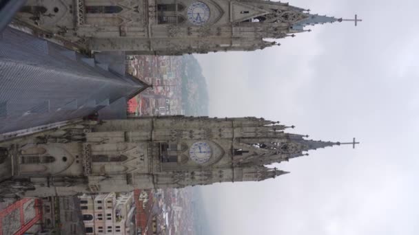 Basilica National Vote Quito Ecuador Video — Stok video