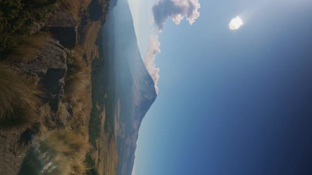 Een Landschap Uitzicht Popocatepetl Vulkaan Mexico — Stockvideo