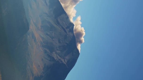 Fumarol Som Kommer Vulkanen Popocatepetl Krater — Stockvideo