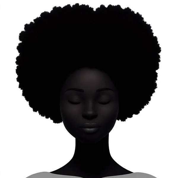 Czarna Kobieta Abstrakcyjnym Artystycznym Portrecie — Zdjęcie stockowe