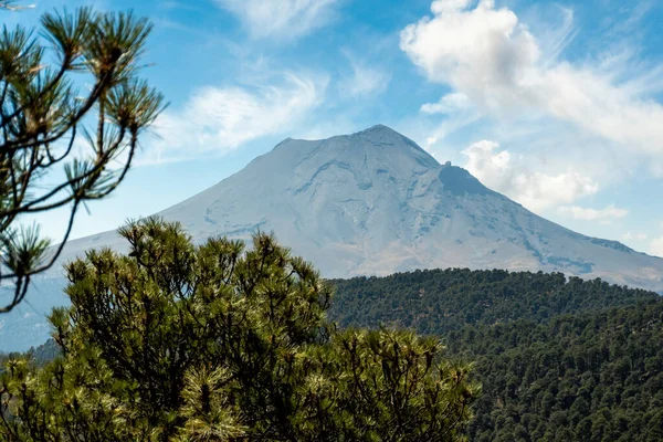 Nascer Sol Sopé Vulcão Popocatepetl — Fotografia de Stock