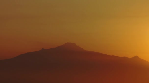 Solnedgång Vid Malinche Vulcano Puebla Mexico — Stockvideo