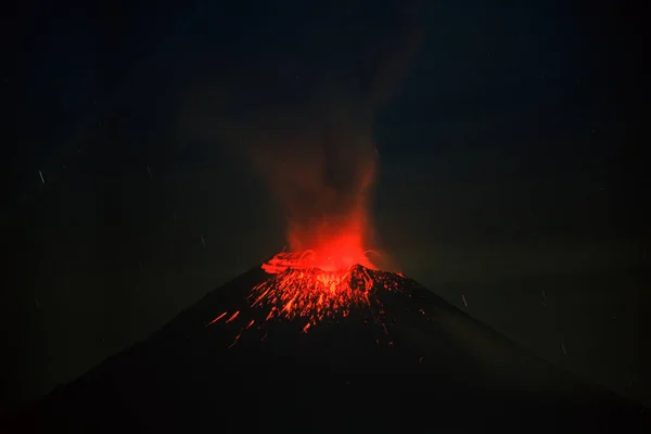 Извержение Вулкана Попокатепетл Над Пуэблой Мексика — стоковое фото