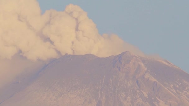 Mocný Popocatepetl Úžasné Video Jeho Vulkanické Aktivity — Stock video