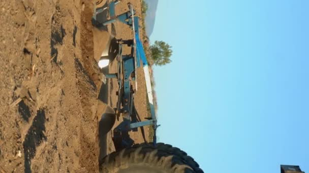 Rural Scenes Impressive Tractor Plowing Land Upcoming Crop — Stock Video
