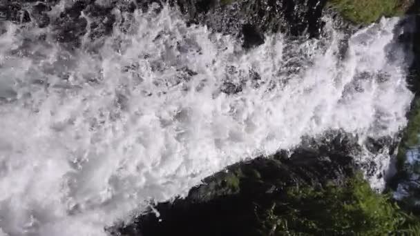 Crystal Clear Water Cascade Moving Images Convey Freshness Vitality — Stock videók