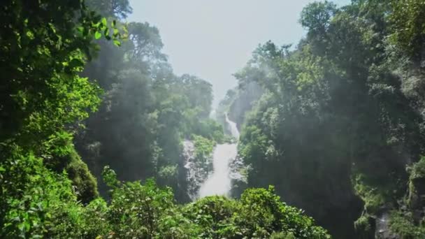 Paradisiska Förhållanden Tuliman Waterfall Zacatlan Puebla Mexiko — Stockvideo