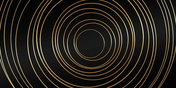 3D görüntüleme, soyut arkaplan, siyah arka planda altın halkalar, lüks, metal tel, pahalı, kuyumcu