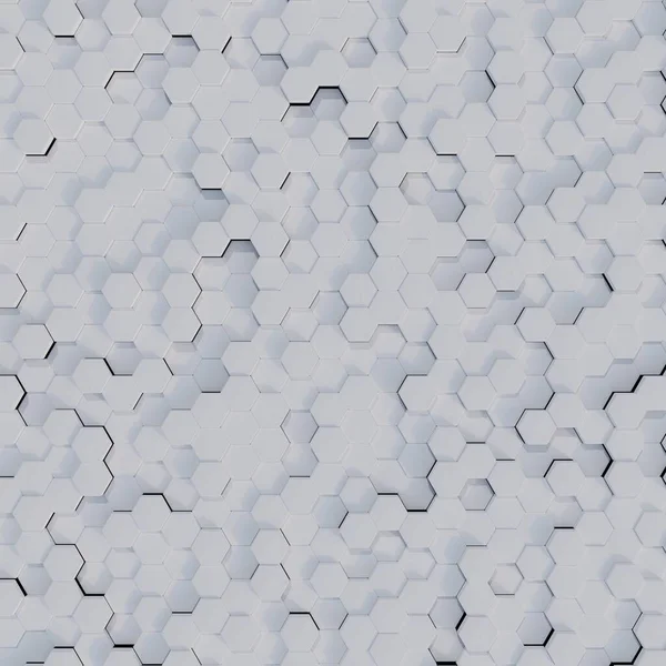 Απόδοση Φουτουριστικό Κυψελωτό Ψηφιδωτό Αφηρημένο Φόντο Ρεαλιστική Γεωμετρική Δομή Πλεγμάτων — Φωτογραφία Αρχείου