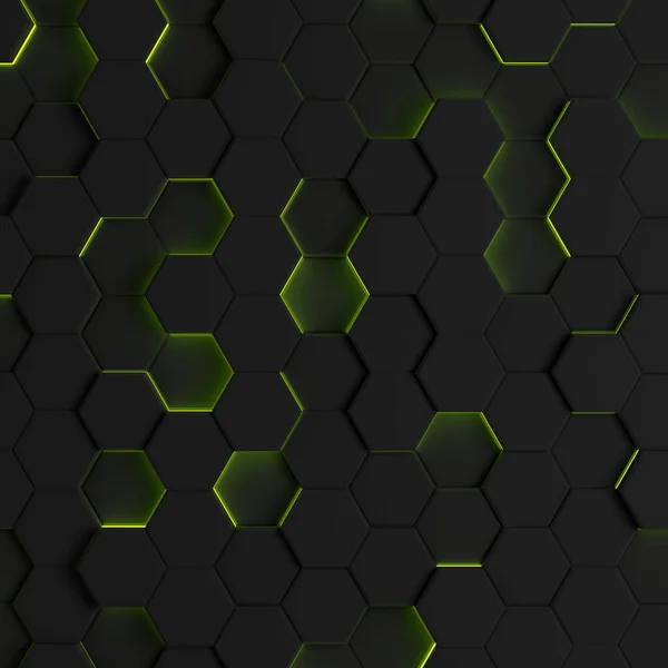 Renderelés Futurisztikus Honeycomb Mozaik Elvont Háttér Realisztikus Geometriai Hálós Sejtszerkezet — Stock Fotó