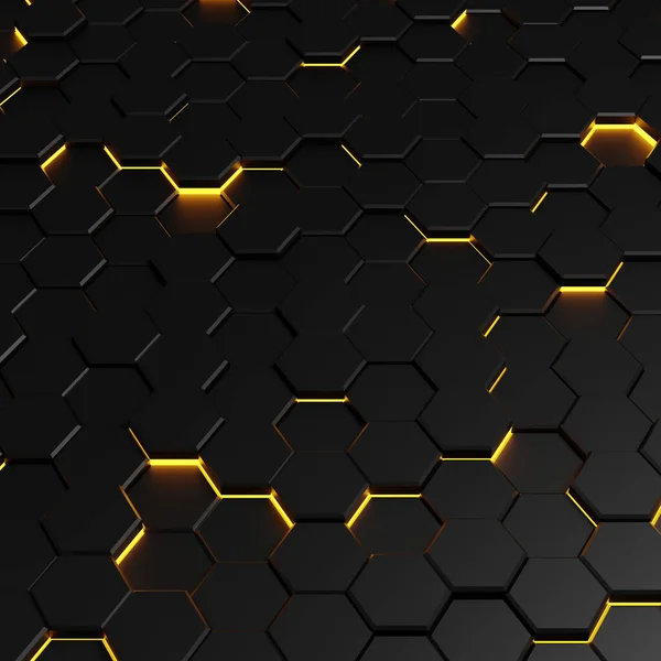 Renderização Futurista Honeycomb Mosaic Fundo Abstrato Estrutura Célula Malha Geométrica — Fotografia de Stock