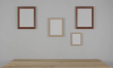 3D iç mekan. minimal stil tasarımı. Çalışma masasında. Ev iç tasarımı. Web sitesi, duvar kağıdı ve modelleme şablonu.