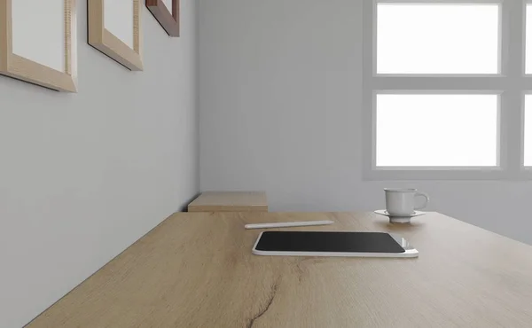Tehdä Sisätilojen Huone Minimaalinen Tyyli Suunnittelu Työpöytä Kodin Sisustus Malli — kuvapankkivalokuva