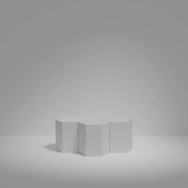 Трехмерный Рендеринг Абстрактного Продукта Минимальной Сцены Геометрической Платформой Подиума Стенд — стоковое фото
