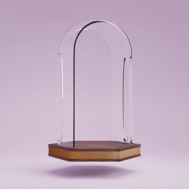 3D görüntüleme ürünü geometrik podyum platformu ile soyut minimal sahne. Kozmetik ürünleri anlamına geliyor. 3D stüdyosundaki sahne gösterisi..