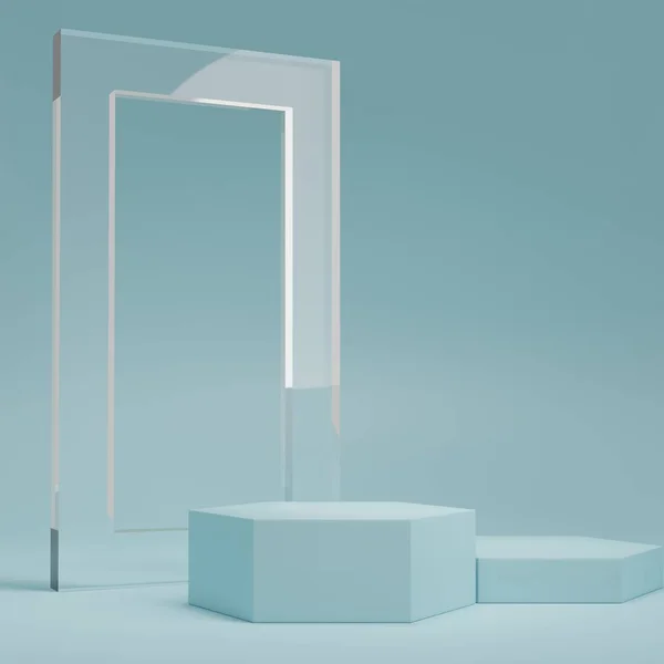 Weergave Display Product Abstracte Minimale Scène Met Geometrische Podium Platform — Stockfoto