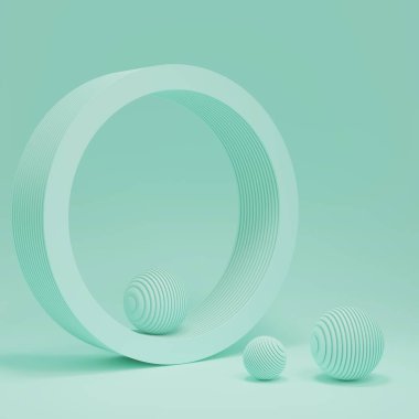 3D görüntüleme ürünü geometrik podyum platformu ile soyut minimal sahne. Kozmetik ürünleri anlamına geliyor. 3D stüdyosundaki sahne gösterisi..