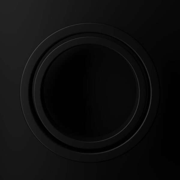 3D rendering Abstract geometry dynamic object with dark background.