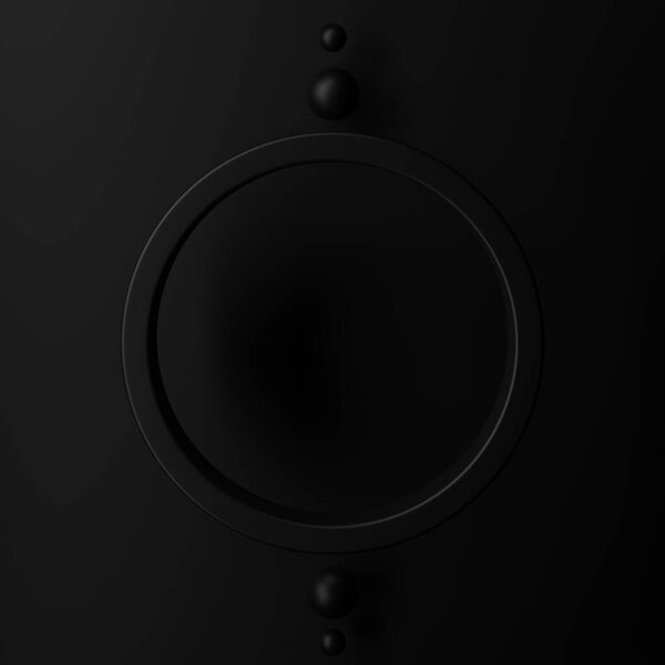 3D rendering Abstract geometry dynamic object with dark background.