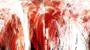 Modern sanat. Renkli çağdaş sanat eserleri. Renkli boya darbeleri. Soyut arkaplanda fırça darbeleri. fırça boyası.