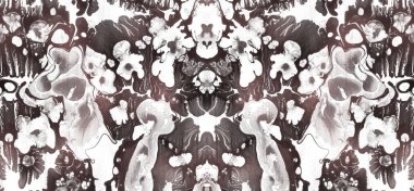 Siyah ve beyaz renklerde kusursuz soyut desen