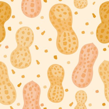 Peanuts background. Seamless pattern. Vector illustration