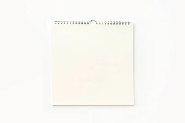 Blanco Muur Kalender Achtergrond Wit — Stockfoto