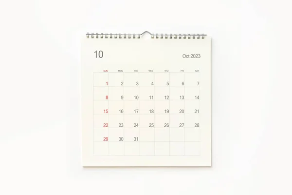 Září 2023 Kalendář Stránky Bílém Pozadí Pozadí Kalendáře Pro Připomenutí — Stock fotografie