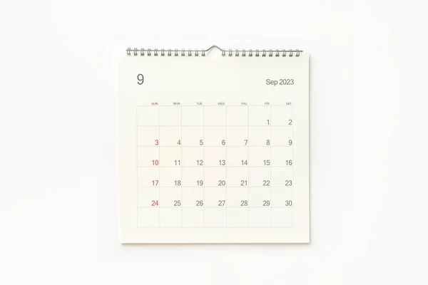 Agosto 2023 Pagina Del Calendario Sfondo Bianco Contesto Del Calendario — Foto Stock