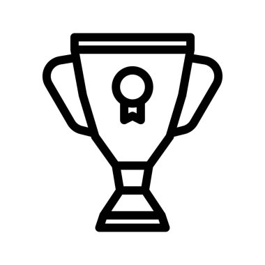 Kupa ikonu. Şablon tasarımı için soyut işaret ve sembol. Vektör illüstrasyonu.
