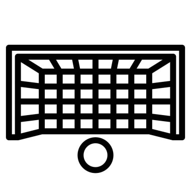 Futbol gol ikonu. Şablon tasarımı için soyut işaret ve sembol. Vektör illüstrasyonu.