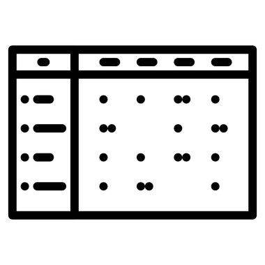 Futbol skor tablosu ikonu. Şablon tasarımı için soyut işaret ve sembol. Vektör illüstrasyonu.