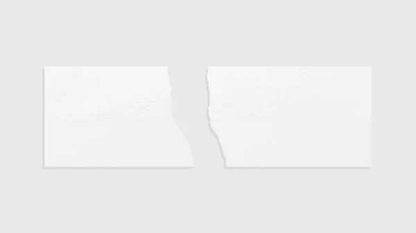 Рваные Края Бумаги Рваная Бумажная Текстура Бумажная Бирка Белый Бумажный — стоковый вектор