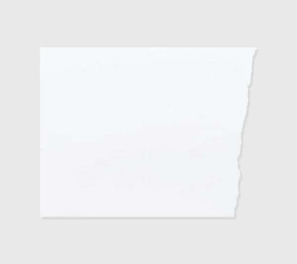 Roztrhané Okraje Papíru Roztrhané Papírové Textury Papírová Značka Bílý List — Stockový vektor