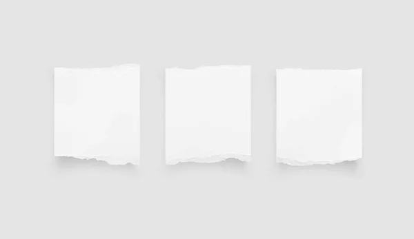 Gescheurde Papieren Randen Gescheurde Papieren Textuur Papieren Plaatje Wit Vel — Stockvector