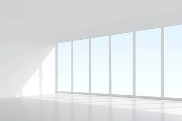 Latar Belakang Ruang Dengan Bayangan Lembut Ruang Putih Kosong Untuk — Stok Foto
