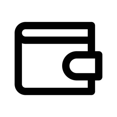 Doğrusal biçimde cüzdan simgesi.