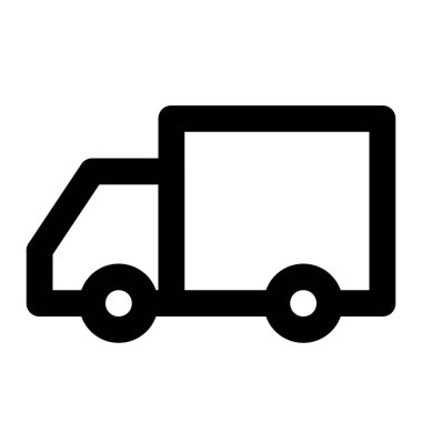 Teslimat kamyonu ikonu. Servis servis ikonu. Ekspres nakliye.