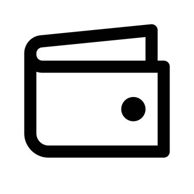 Doğrusal biçimde cüzdan simgesi.